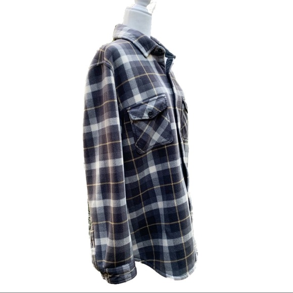 Freedom Foundry XL Sherpa Flannel Jacket  Grunge - Picture 2 of 13